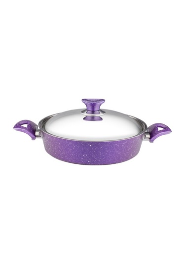 26 Cm Granit Karnıyarık & Pilav Tenceresi Çelik Kapak - Violet Violet