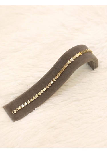 14 Ayar Altın Sıralı Yıldız Bileklik Altın