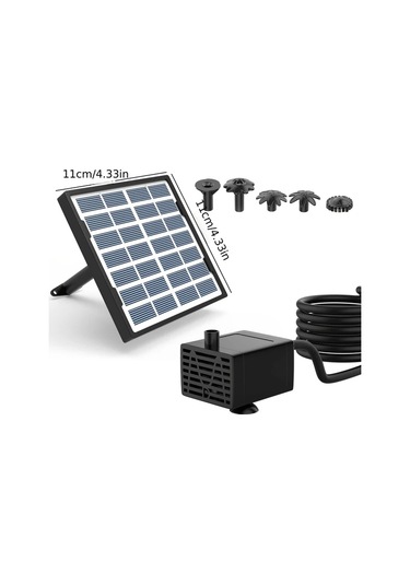 Xuweiwei 1.5w Toprak Fişli Güneş Su Pompası 1 Set Güneş Enerjili Su Pompası Kiti Mini Havuz Bahçe Çeşmesi