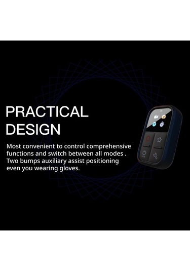 Pazly Gopro Hero 10/9/8/max Uyumlu Spor Kamera Kumandası - Led Ekranlı, 50m Mesafe, 420mah Batarya, Şarj Kablosu Ve Bileklik Kayışı Siyah Siyah