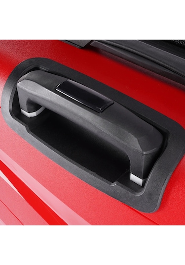 Wexta Wx-pp10 Dalgalı Kırmızı Kabin Boy Polipropılen Valiz Kırmızı