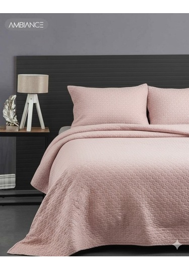 Ceyline Stonewashed Yatak Örtüsü Çk Ambiance Pembe Pembe