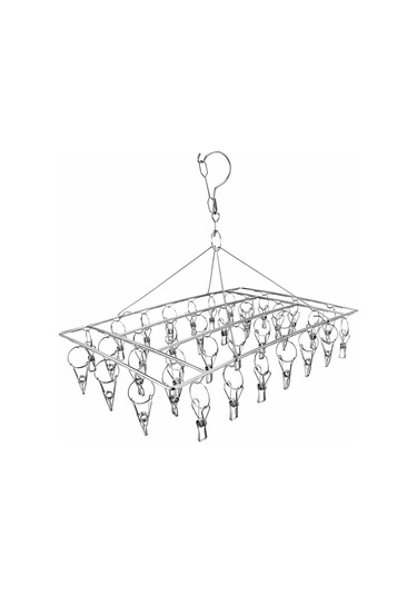 Çorap Askısı, Çorap, İç Çamaşırı, Giysi Ve Havlular İçin 40 Rüzgar Geçirmez Paslanmaz Çelik Klipsli Askılı Çamaşır Kurutma Makinesi Diğer