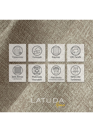 Jakarlı Şönil Koltuk Örtüsü Kanepe Örtüsü Koltuk Şalı 175x350 Kaymaz Kil L