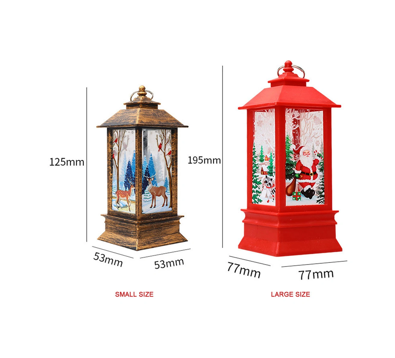 Yuntech01 Büyük Boy Bakır Rengi Noel Baba Figürü Led Aydınlatma Süsü - Islak Beyaz Işık, Noel, Parti, Özel Günler Dekorasyonu Diğer