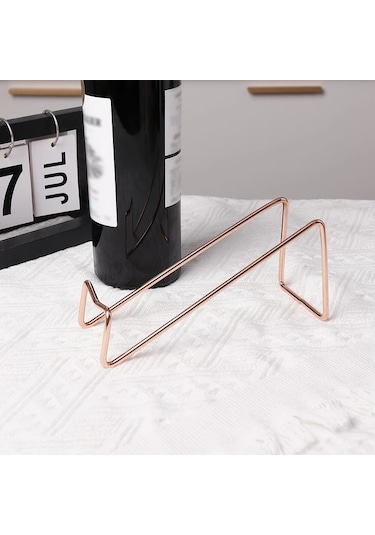 Honeybeeshop Gül Altın 1 Adet Dökme Demir Şarap Rafı Yığın Tasarım Dayanıklı Isıya Dayanıklı Ev Bar