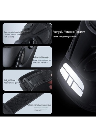 Novahub Yeşil Siyah Motosiklet Koruyucu Için Dizlik - Xs Yeşil