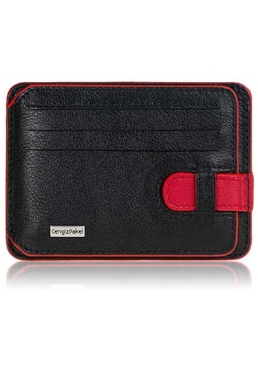 Cengiz Pakel Hakiki Deri Kartlık 2404-siyah-kırmızı - 2404-siyah-kırmızı Siyah - Kırmızı