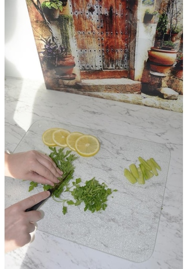 30X40 Cm Buzlu Cam Kesim Tablası