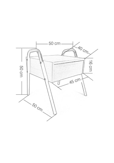 Rom Stork Komodin Siyah