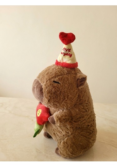 Peluş Kapibara 40 Cm Kahverengi