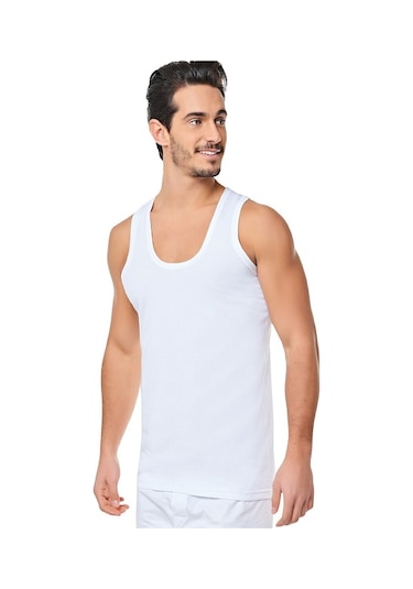 Seher Yıldızı Askılı Pamuklu Penye Erkek Atlet 6 Adet