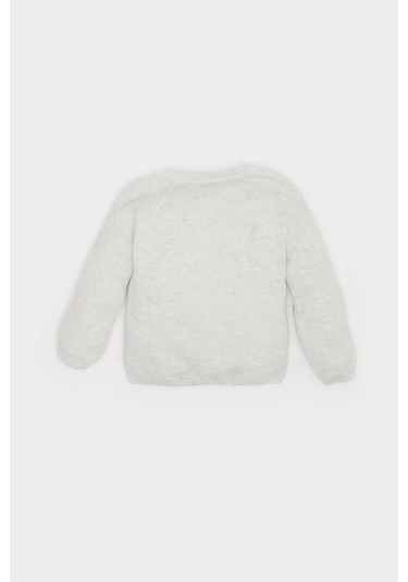 Defacto Erkek Bebek Bisiklet Yaka Düğmeli Hırka A3833a525augr184 Gri