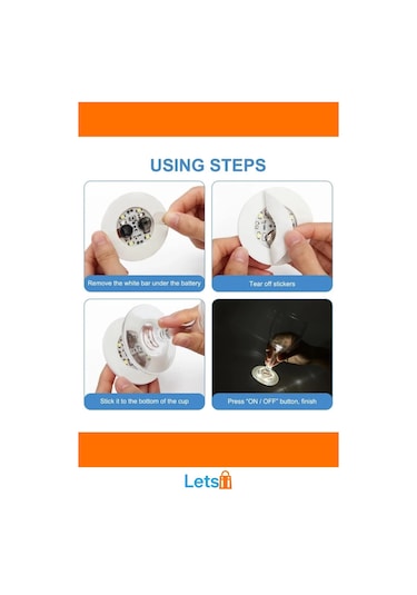 6 Cm Yapışkanlı Led Işık Nargile Altı Işıklandırma