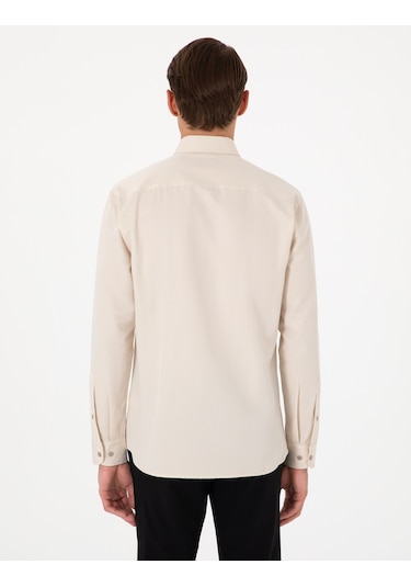 Pierre Cardin Erkek Bej Gömlek Desenli 50306996-vr011 Bej