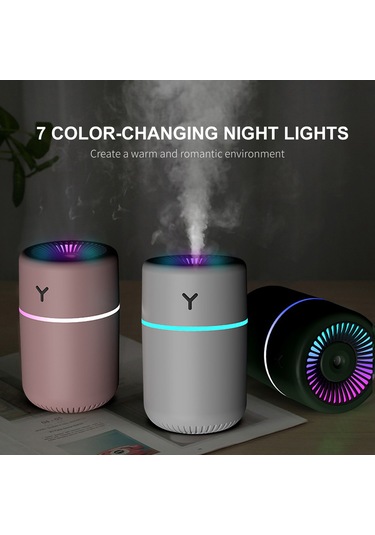 Padalink Araç İçin 260ml Usb Sessiz Nemlendirici, 7 Renkli Led Işıklı, Sürekli/aralıklı Sprey Modu, Nano Sprey Teknolojisi