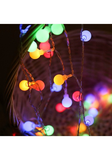 Qingmipy 6 Metre 40 Işıklı Renkli Sabit Ve Yanıp Sönen Bahçe Ve Ev Dekorasyonu İçin Peri Işığı Beyaz