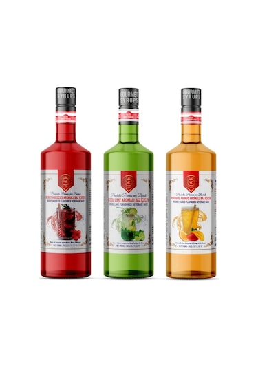 Nish Cool Lime + Berry Hibiskus + Portakal Mango Aromalı Baz İçecek 3 x 700 ML