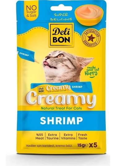 Delibon Creamy Ödül Maması Karidesli 15gr 5li Paket