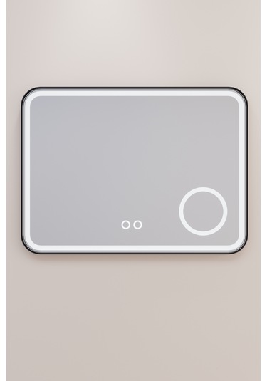 Anemon 100 Cm Mercekli Buğu Önleyici Led Ayna Siyah