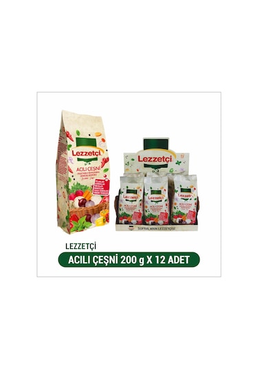 Lezzetçi Acılı Sebzeli Çeşni 12 x 200 G