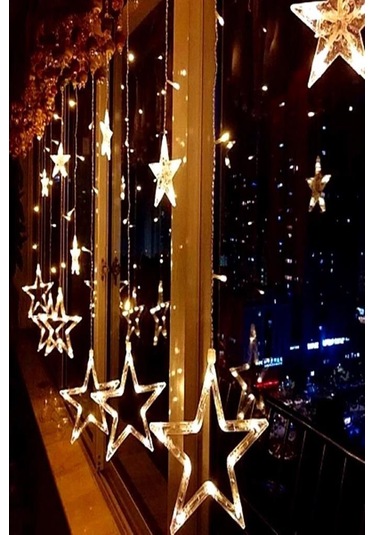 Yıldız LED Işık, Yılbaşı Süslemesi, Noel Işıkları, Mağaza Işıklan Sarı