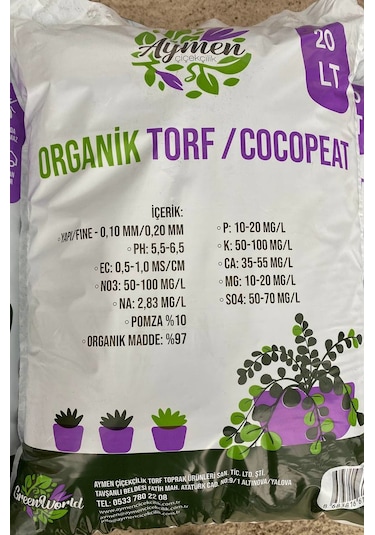 20 Litre Organik İthal Çok Amaçlı Bitki Toprağı - Çiçek, Sebze