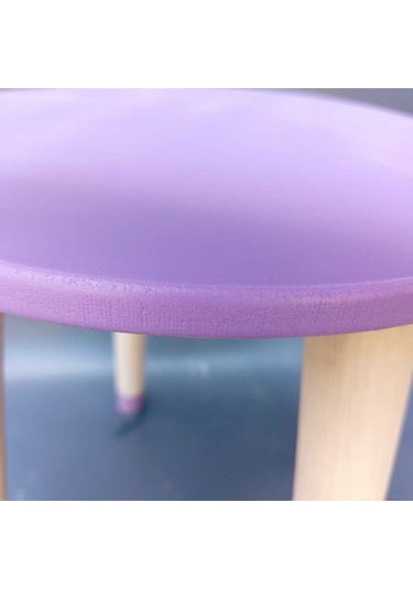 Na Neşeli Ahşap Mor Ahşap Çocuk Taburesi.çocuk Sandalyesi.çalışma Masası Taburesi.renkli Tabure.çocuk Odası Mor