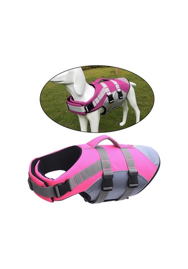 Suntek Köpek Yüzme Can Yeleği Yüzdürme Koruyucu M-pembe