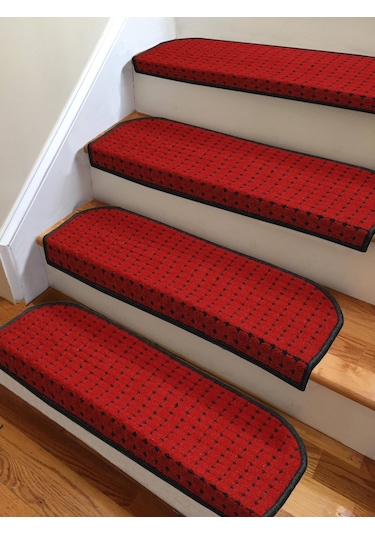 Kırmızı Kendinden Yapışkanlı Merdiven Basamak Paspası / Halısı (307160066)
