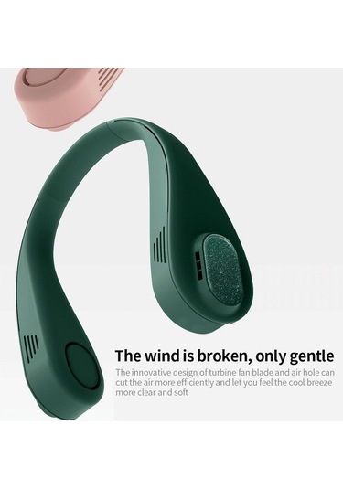 Soulader Taşınabilir Boyun Tipi Mini Rüzgar Fanı - 360 Derece Dönebilir, Uzun Pil Ömrü, Kolay Taşıma İçin Yüzük Askılı, Rahat Kullanım İçin Hafif Tasarım