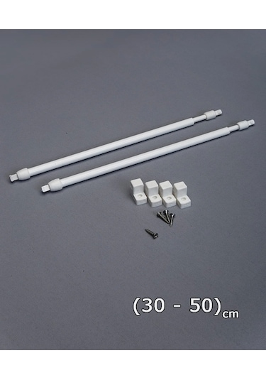 30 -50 cm Briz Çubuğu Ayarlanabilir 2 Adet Alüminyum Perde Borusu