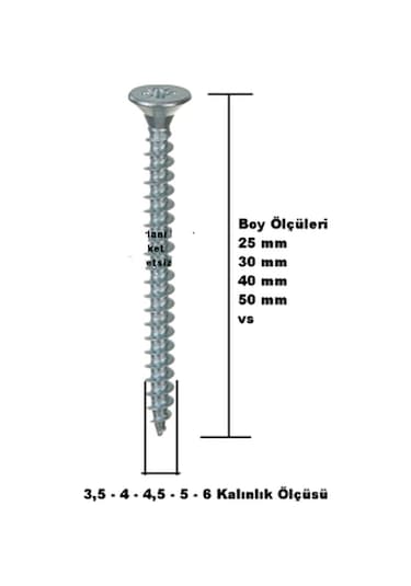 Geylani Sunta Vidası 5x40 100 Adet