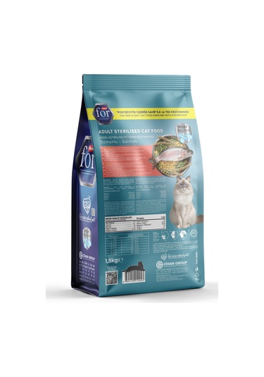 Kısırlaştırılmış Somonlu Postbiyotik Kedi Maması - 1,5 Kg