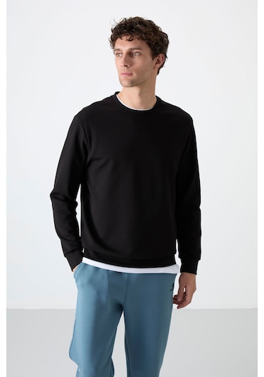 Tommy Life Tommy Lıfe Siyah Erkek Basic O Yaka Rahat Form Sweatshirt - 88053 T09er-88053 001