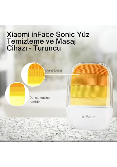 Inface Sonic Yüz Temizleme ve Masaj Cihazı-Turuncu