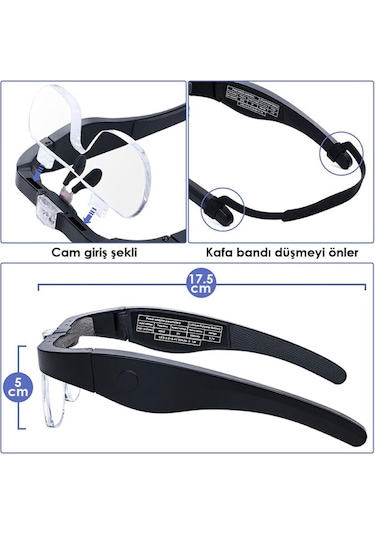 Texta 11537dc Şarj Edilebilir Ledli Gözlük Büyüteç