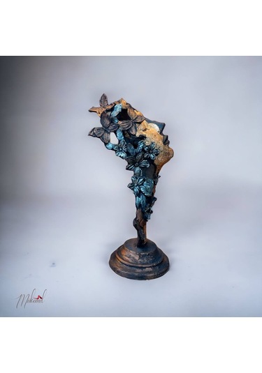 Kelebek Kız Heykeli Figürü -masa Dekorasyonu İçin Şık Bir El