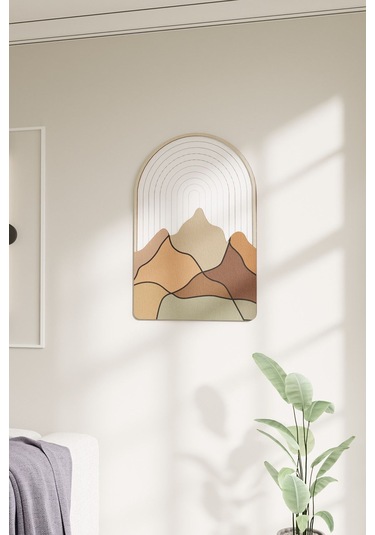 Dekoratif Dağ Tasarımlı Modern Ahşap Tablo