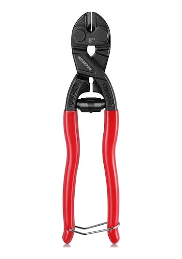 Youtek Kırıcı Pense 203 Mm Kırmızı, 60crv Çelik Gövde, Yüksek Sertlik, 4 Mm Çelik Çubukları Kesebilen, Yaylı Tasarım