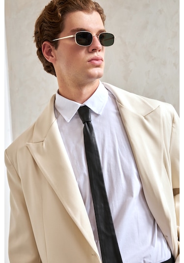 Hyman Erkek Oversize Blazer Ceket Ekru