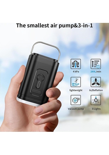 Dolıty Şişme Ürünler İçin Taşınabilir Hava Pompası Havuz Siyah Çok Renkli