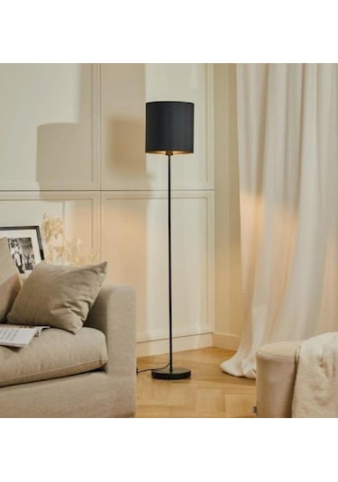 Mylights Retro Rustik Metal Lambader Köşe Lambası Kumaş Lambader