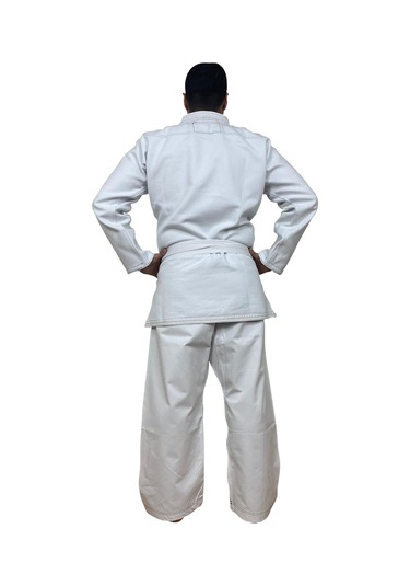 Jiu Jitsu Elbisesi Jujitsu Gi Bjj Gi Ju Jitsu Kimono Beyaz Gri Dikişli Beyaz