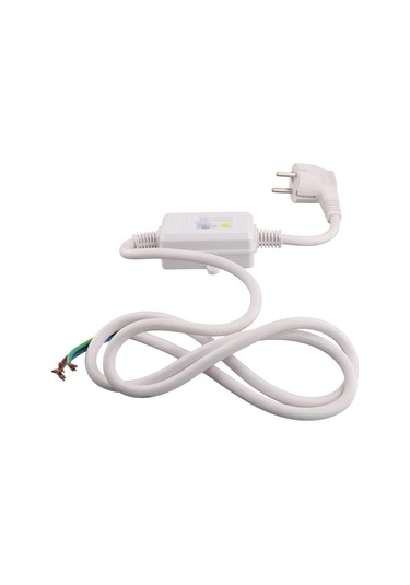 Xurunkeji Fı Sigorta Prizi, Kaçak Akım Sigorta Fişi, Kablolu, Kişisel Koruma Adaptörü, Ab Fişi, Beyaz