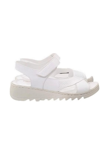 Pierre Cardin Deri Cırtlı Anatomik Bayan Sandalet Ayakkabı 001