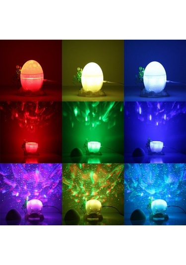 Sones Uzaktan Kumandalı Yıldızlı Projektör Müzikli Gece Lambası Çok Renkli