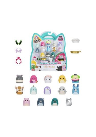 Squish-a-longs 14 Figür + Yüzük Set Seri 2 Al0030