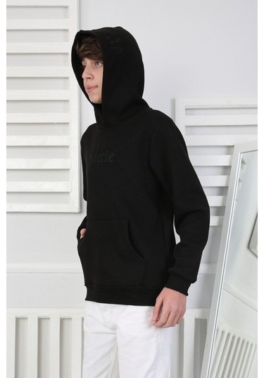 Erkek Çocuk Sweatshirt Polarlı 00106 Siyah