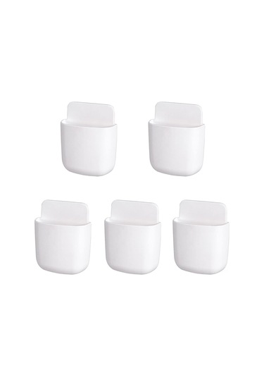 Geekyou 5 Adet Duvar Tipi Pp Depolama Kutusu, Ev Aletleri Kumandasını Ve Telefonu Tutar, Şarj Delikli, Dayanıklı, Evde Kullanım İçin Çok Renkli